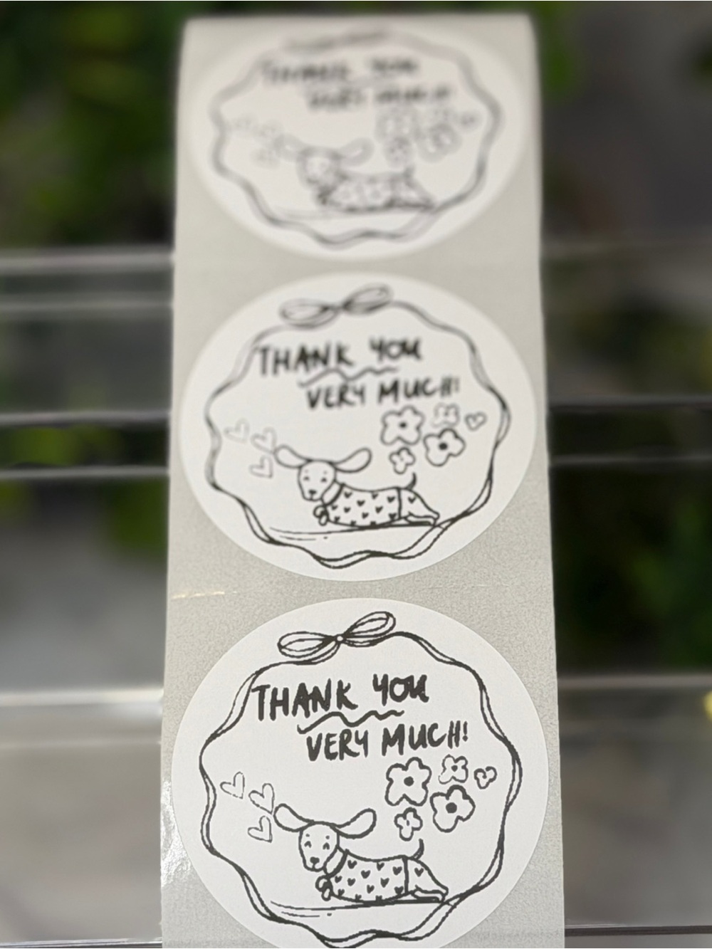 Cute Dachshund Thank You Very Much Stickers 2” Round 200 Small Business